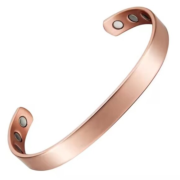 Pure Copper Magnetic Bracelet Energy Cuff Bangle - Picture 1 of 2